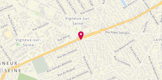 Plan de LCL Banque et assurance, 136 avenue Henri Barbusse, 91270 Vigneux-sur-Seine