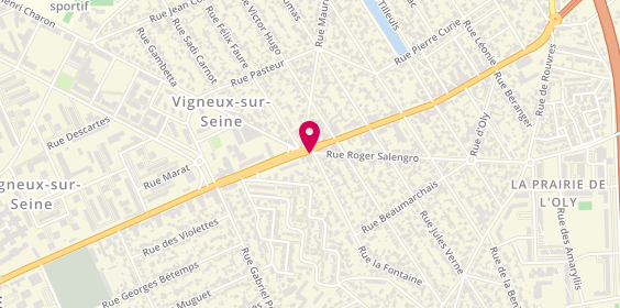 Plan de Caisse d'Epargne Vigneux-sur-Seine, 2 Rue Roger Salengro, 91270 Vigneux-sur-Seine