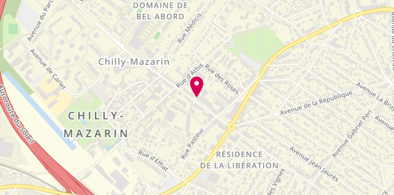 Plan de Caisse d'Epargne Chilly-Mazarin, 12 avenue Mazarin, 91380 Chilly-Mazarin