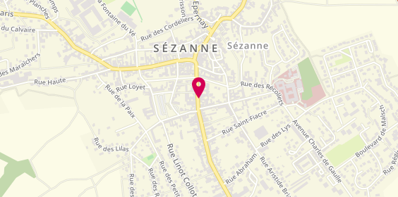 Plan de Banque Populaire Alsace Lorraine Champagne, 26 Rue Paul Doumer, 51120 Sézanne