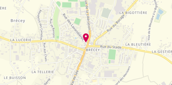 Plan de Agence de Brecey, 4 Rue des Lavandières, 50370 Brécey