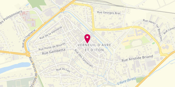 Plan de BNP Paribas - Verneuil Sur Avre, 122 place de la Madeleine, 27130 Verneuil d'Avre et d'Iton
