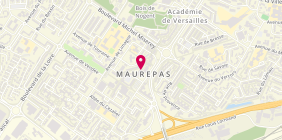 Plan de BNP Paribas - Maurepas, 14 place du Sancerrois, 78310 Maurepas