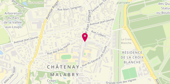Plan de Bnp Paribas, 53 Rue Jean Longuet, 92290 Châtenay-Malabry