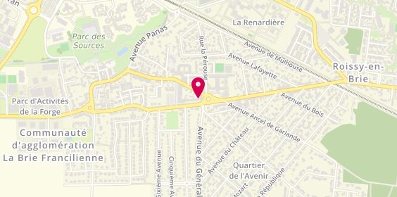 Plan de BNP Paribas - Roissy en Brie, 2 Première Avenue, 77680 Roissy-en-Brie