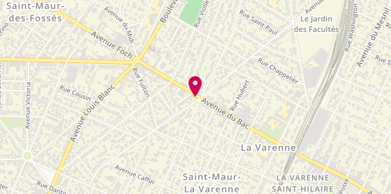 Plan de BNP Paribas - la Varenne Saint Hilaire, 32 Bis avenue du Bac, 94210 Saint-Maur-des-Fossés