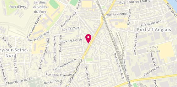 Plan de Cic Vitry, 1 Rue Franklin, 94400 Vitry-sur-Seine