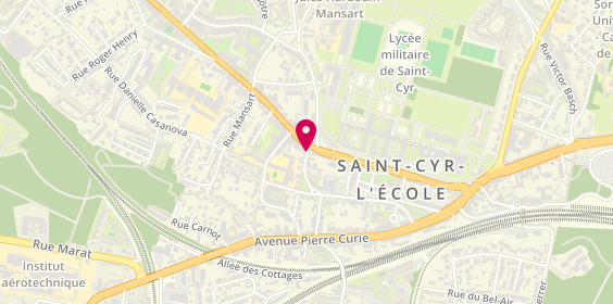 Plan de BNP Paribas - Saint Cyr l'Ecole, 13 Rue Gabriel Péri, 78210 Saint-Cyr-l'École