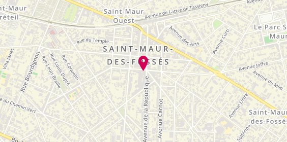 Plan de Agence de Saint Maur des Fosses - Banque, 24 avenue de la République, 94100 Saint-Maur-des-Fossés