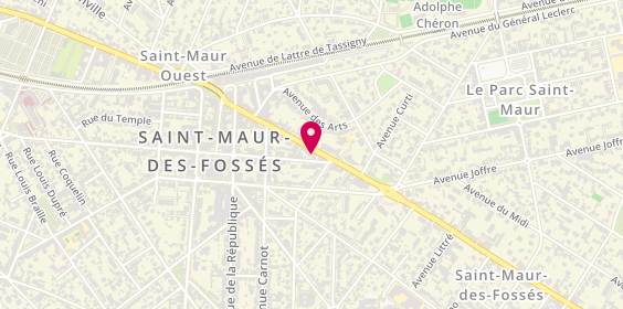 Plan de HSBC - Agence Saint Maur, 32 Bis avenue Foch, 94100 Saint-Maur-des-Fossés