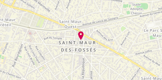 Plan de Saint Maur, 9 avenue Charles de Gaulle, 94100 Saint-Maur-des-Fossés