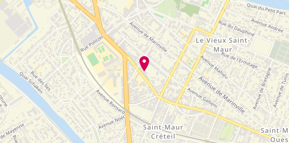 Plan de BNP Paribas - Saint Maur des Fosses, 21 Rue de la Varenne, 94100 Saint-Maur-des-Fossés