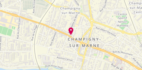 Plan de Caisse d'Epargne Champigny Mairie, 71 Rue Jean Jaurès, 94500 Champigny-sur-Marne