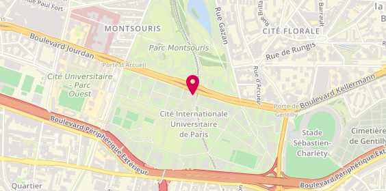 Plan de BNP Paribas - Paris Cite Internationale 14e, 17 Boulevard Jourdan, 75014 Paris
