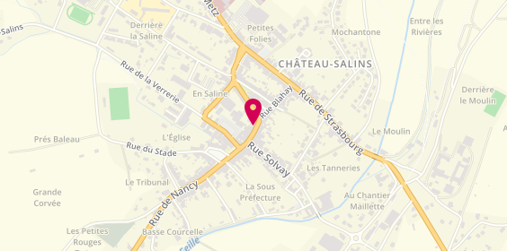 Plan de Banque Populaire Lorraine Champagne, 19 Rue Dufays, 57170 Château-Salins