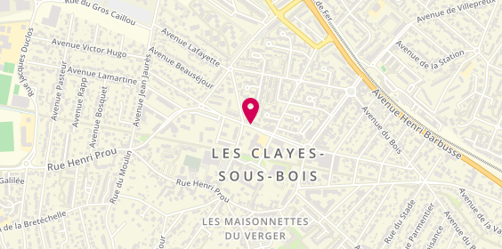 Plan de BNP Paribas, 23 Avenue Jules Ferry, 78340 Les Clayes-sous-Bois