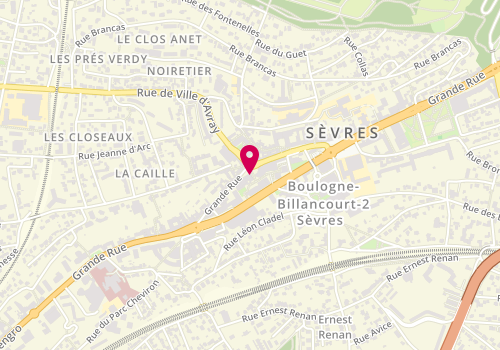 Plan de Sevres Grande Rue, 89 Grande Rue, 92310 Sèvres