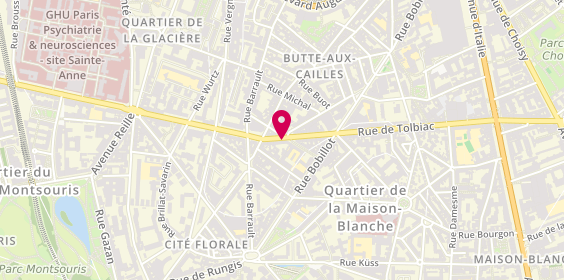 Plan de Paris Sainte Anne, 207 Rue de Tolbiac, 75013 Paris