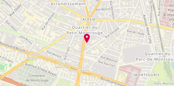 Plan de Caisse d'Epargne Paris Porte d'Orleans, 103 avenue du Général Leclerc, 75014 Paris