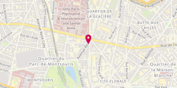 Plan de BNP Paribas - Paris Parc Montsouris 14e, 1 avenue Reille, 75014 Paris