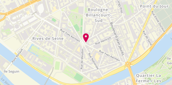 Plan de Cic Boulogne Rives de Seine, 5 Place Jules Guesde, 92100 Boulogne-Billancourt