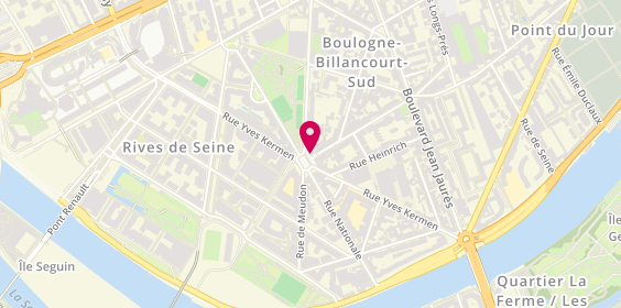 Plan de BRED-Banque Populaire, 146-146 Bis, Rue du Point du Jour
3 Bis Place Jules Guesde, 92100 Boulogne-Billancourt