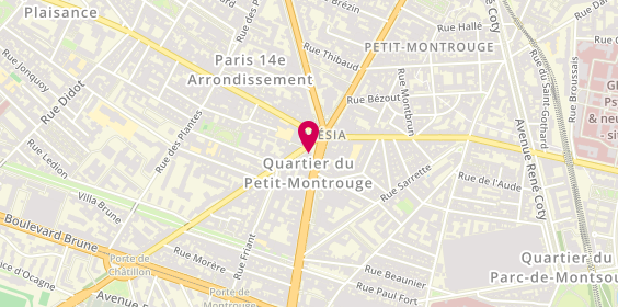Plan de BNP Paribas - Paris Alesia 14e, 90 avenue du Général Leclerc, 75014 Paris