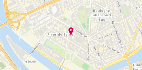 Plan de Caisse d'Epargne Boulogne Entreprises, 58 avenue Emile Zola Immeuble Ardeko, 92100 Boulogne-Billancourt