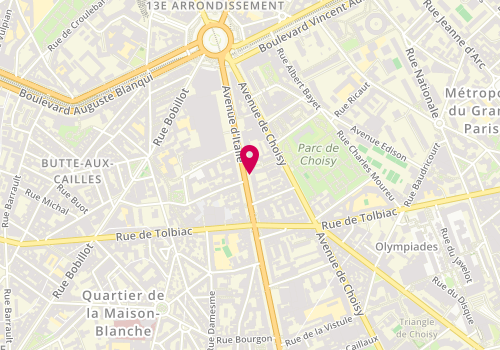 Plan de LCL Banque et assurance, 37 avenue d'Italie, 75013 Paris