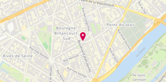 Plan de LCL Banque et assurance, 112 Rue du Point du Jour, 92100 Boulogne-Billancourt