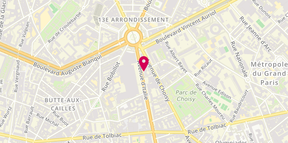 Plan de Crédit Agricole, 13 avenue d'Italie, 75013 Paris