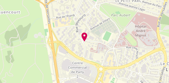 Plan de BNP Paribas - le Chesnay Parly 2, 43 Rue Moxouris, 78150 Le Chesnay-Rocquencourt