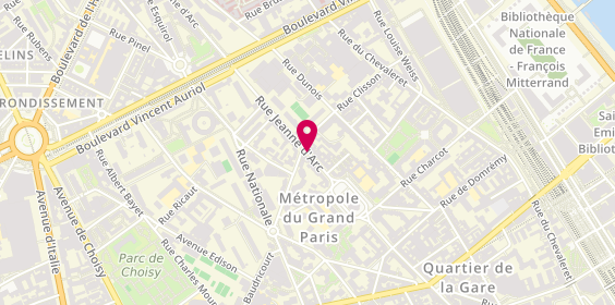 Plan de Sg, 55 Rue Jeanne d'Arc, 75013 Paris