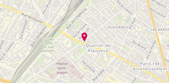 Plan de LCL Banque et assurance, 133 Rue Raymond Losserand, 75014 Paris