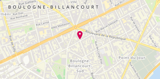 Plan de Boulogne M Sembat, 215 Boulevard Jean Jaures, 92100 Boulogne-Billancourt