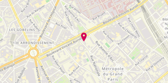 Plan de Bnp Paribas, 186 Rue Nationale, 75013 Paris