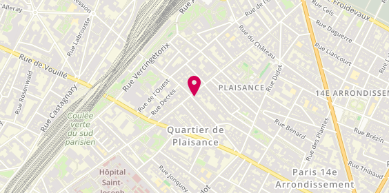 Plan de Banque Populaire Rives de Paris, 47 Rue de Gergovie, 75014 Paris