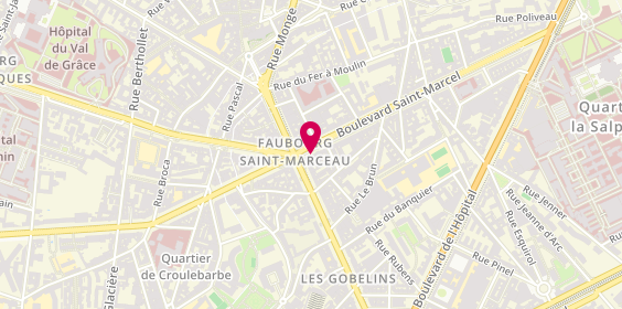 Plan de HSBC Agence Paris Gobelins, 83 Boulevard Saint-Marcel, 75013 Paris
