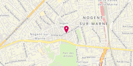 Plan de HSBC Fr Nogent Sur Marne, 128 grande Rue Charles de Gaulle, 94130 Nogent-sur-Marne