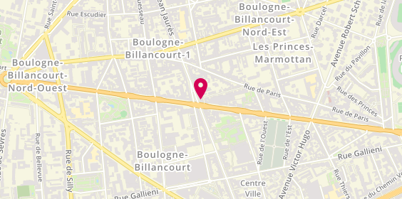 Plan de BRED-Banque Populaire, 78 Bis Route de la Reine, 92100 Boulogne-Billancourt