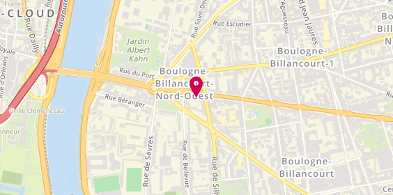 Plan de LCL Banque et assurance, 127 Route de la Reine, 92100 Boulogne-Billancourt
