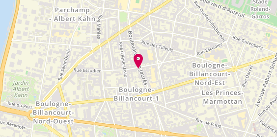 Plan de HSBC Fr Boulogne Jean Jaures, 26 Boulevard Jean Jaurès, 92100 Boulogne-Billancourt
