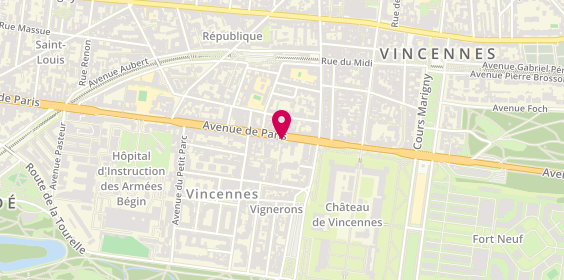 Plan de BNP, 11 avenue de Paris, 94300 Vincennes
