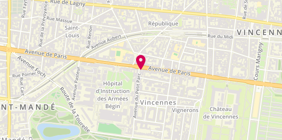 Plan de BRED-Banque Populaire, 49 avenue de Paris, 94300 Vincennes