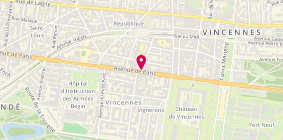 Plan de Hsbc - Agence Vincennes Chateau, 56 Paris, 94300 Vincennes