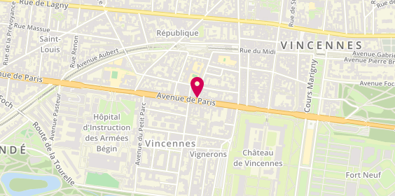 Plan de CCF, 56 avenue de Paris, 94300 Vincennes