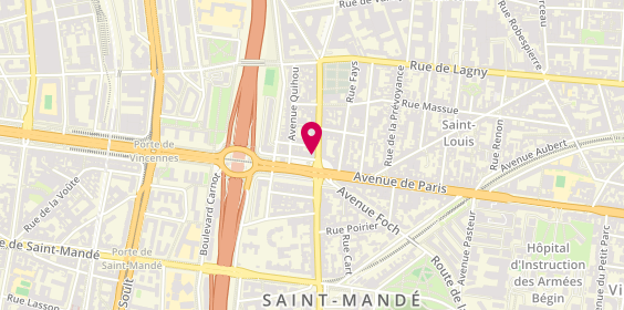 Plan de BRED-Banque Populaire, 178 avenue Galliéni, 94160 Saint-Mandé