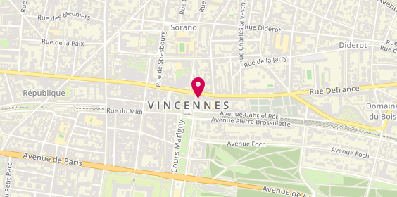 Plan de Bnp Paribas, 53 Rue de Fontenay, 94300 Vincennes