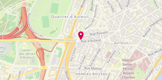 Plan de BRED-Banque Populaire, 105 Boulevard de Montmorency, 75016 Paris