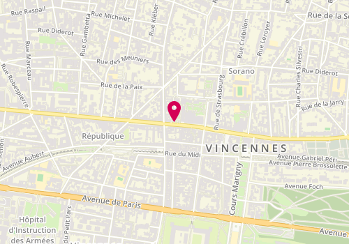 Plan de Vincennes Bnppf, 158 Rue de Fontenay, 94300 Vincennes